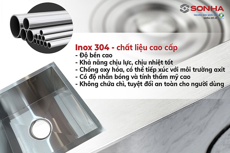 Chậu Gorlde G8 làm từ inox 304