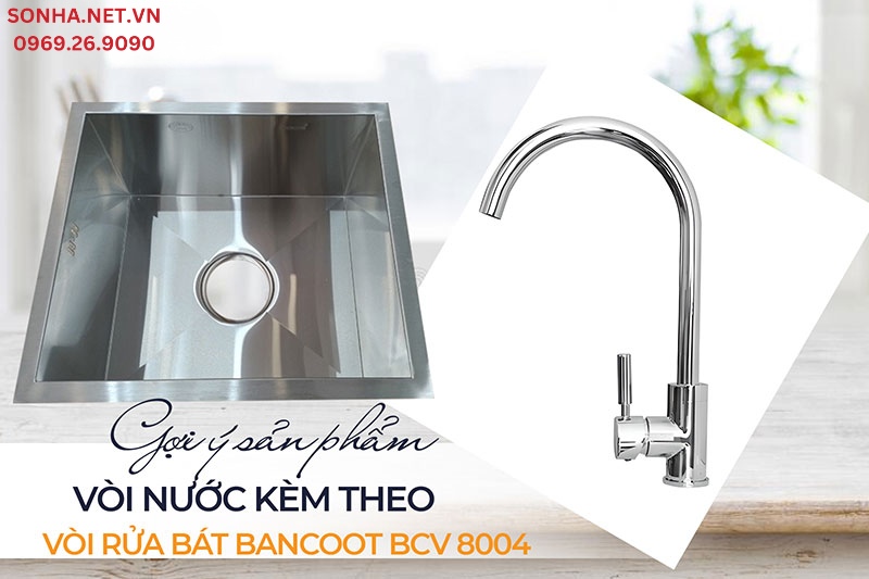Chậu Gorlde G8 tiện lợi sử dụng cùng vòi Bancoot BCV 8004