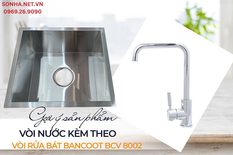 Bộ đôi Gorlde G8 và vòi BCV 8002 tiện lợi sử dụng căn bếp