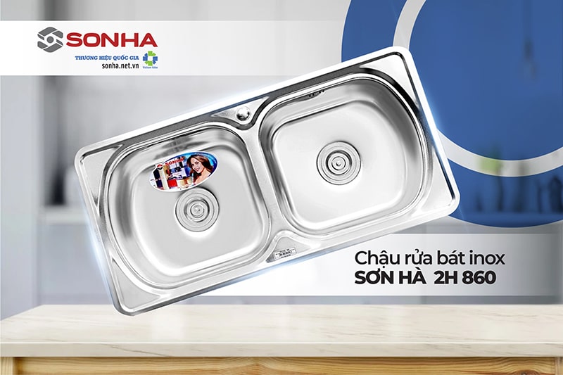 Chậu rửa bát inox Sơn Hà 2H 860