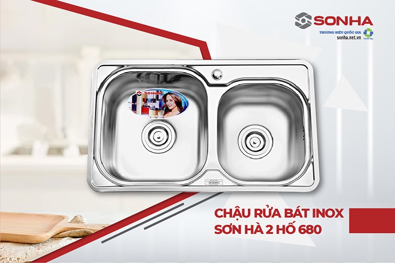 Chậu rửa bát Sơn Hà 680