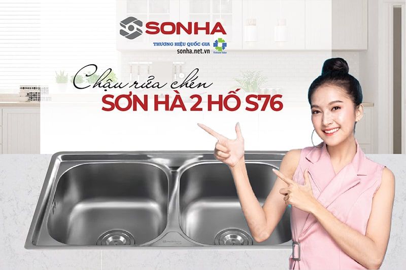 Chậu rửa b&aacute;t Sơn H&agrave; S76 lựa chọn ph&ugrave; hợp của mọi gia đ&igrave;nh Việt