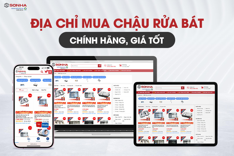 Địa chỉ mua chậu rửa bát Sơn Hà chính hãng - giá tốt