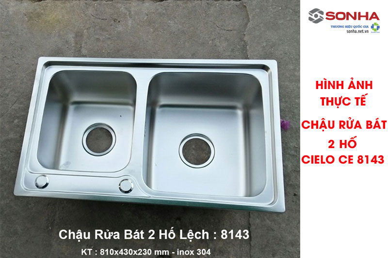 Hình ảnh thực tế chậu rửa bát Cielo CE 8143