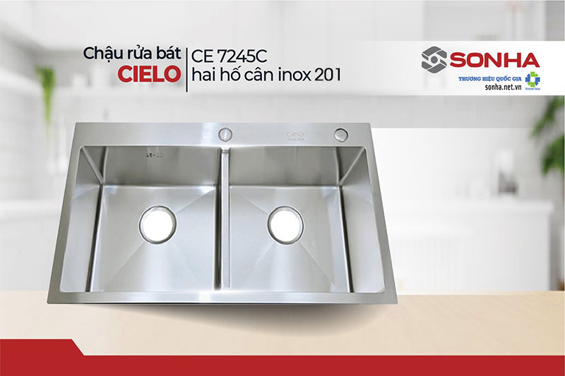 Chậu rửa bát Cielo CE 7245C công năng tiện ích, giá cả hợp lý