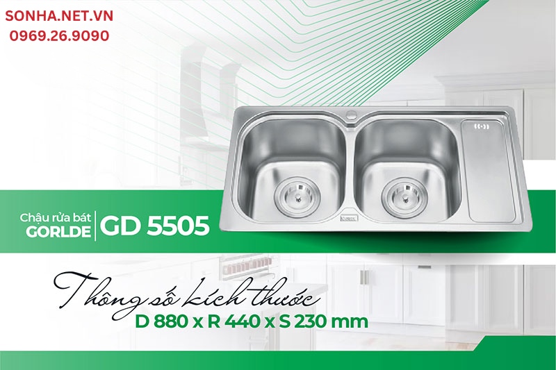 Kích thước Gorlde GD 5505 phù hợp với gia đình đông người