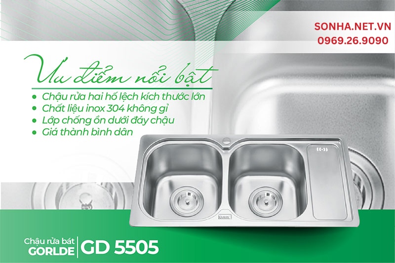 4 ưu điểm nổi bật chậu Gorlde GD 5505