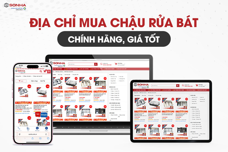 Địa chỉ mua chậu rửa bát chính hãng, giá cả cạnh tranh