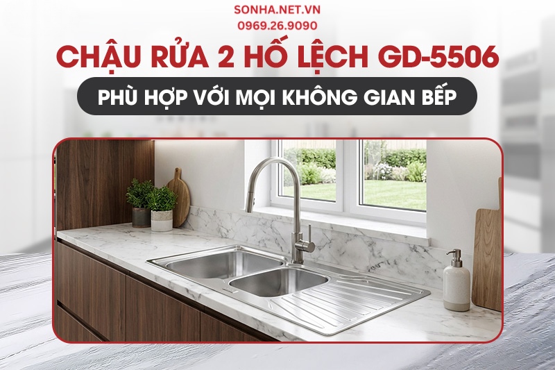 Chậu rửa Gorlde GD-5506 ph&ugrave; hợp với mọi kh&ocirc;ng gian bếp