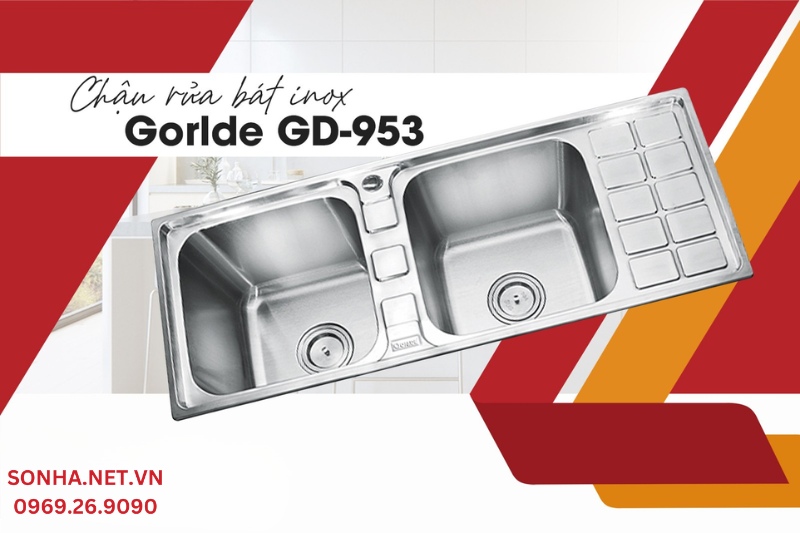 Chậu rửa b&aacute;t inox Gorlde GD-935