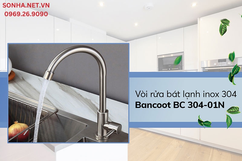 Lắp chậu Gorlde B-211 v&agrave; v&ograve;i Bancoot BC 304-01N n&acirc;ng tầm tiện &iacute;ch căn bếp