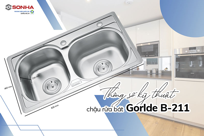 Chậu Gorlde B-211 phù hợp gia đình từ 5 người