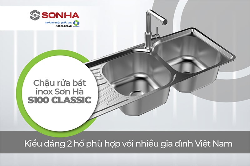 Chậu rửa Sơn Hà S100 Classic 