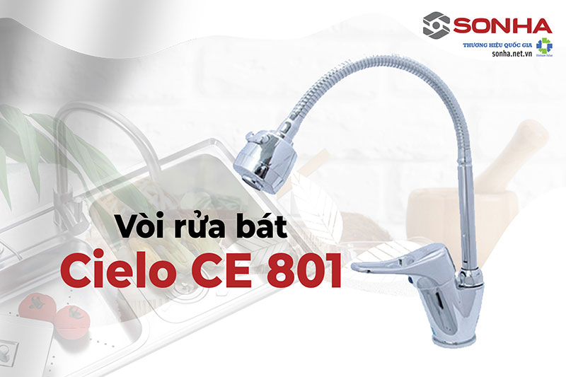 Dùng chậu Nanosi N-9245 và vòi rửa bát Cielo CE 801