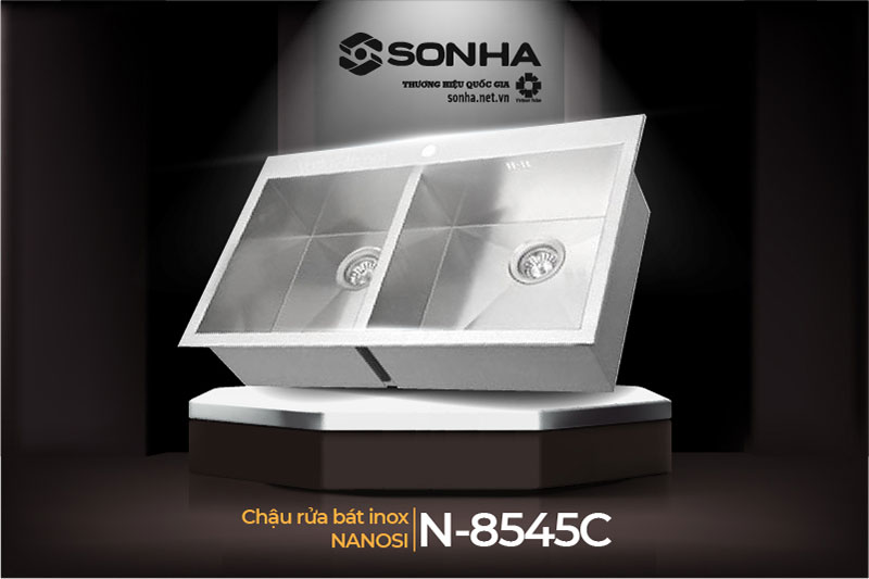 Chậu rửa bát inox Nanosi N8545C