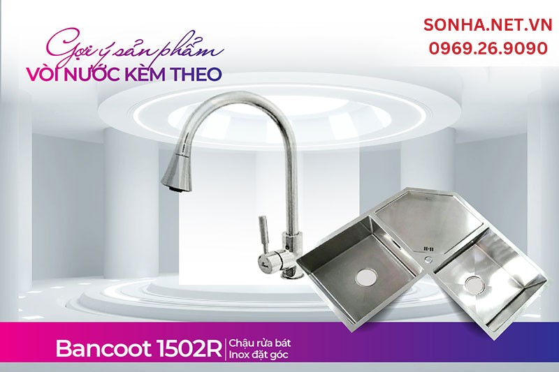 Sắm ngay chậu Bancoot 1502R và vòi BCV 8111
