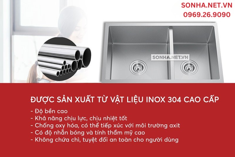 5 ưu điểm vượt trội chậu Bancoot 1603R làm từ inox 304