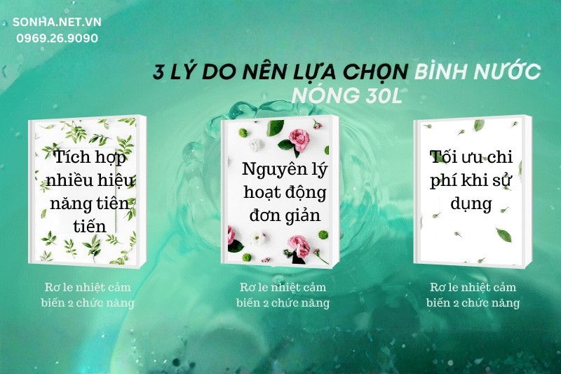 3 lí do nên chọn bình nước nóng 30L