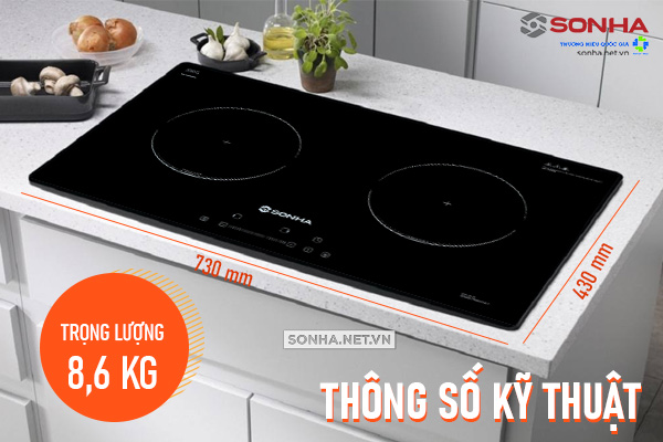 Thông số kỹ thuật của bếp điện từ đôi Sơn Hà SHK-8125