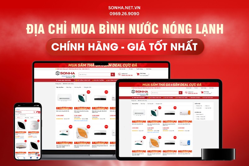 Địa chỉ mua bình nước nóng lạnh chính hãng giá tốt nhất