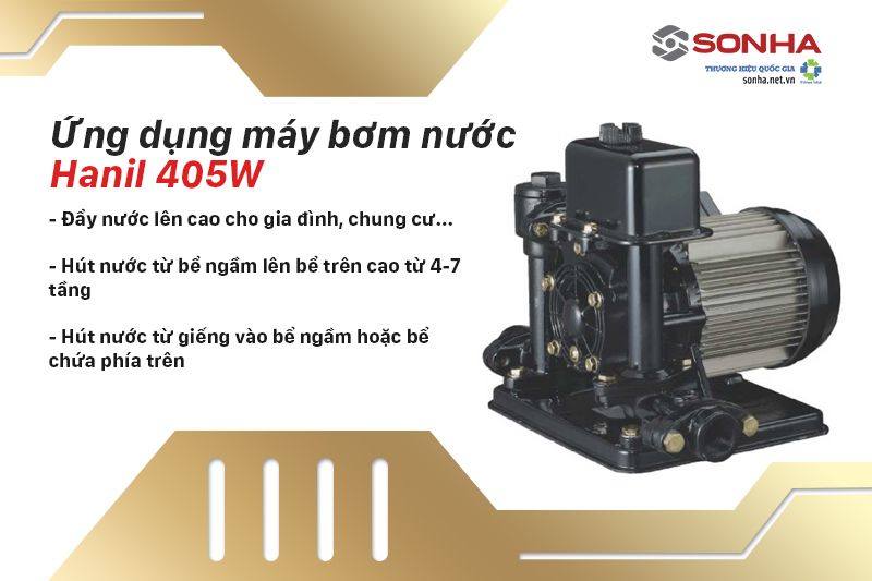 Ưu điểm của máy bơm Hanil 500W