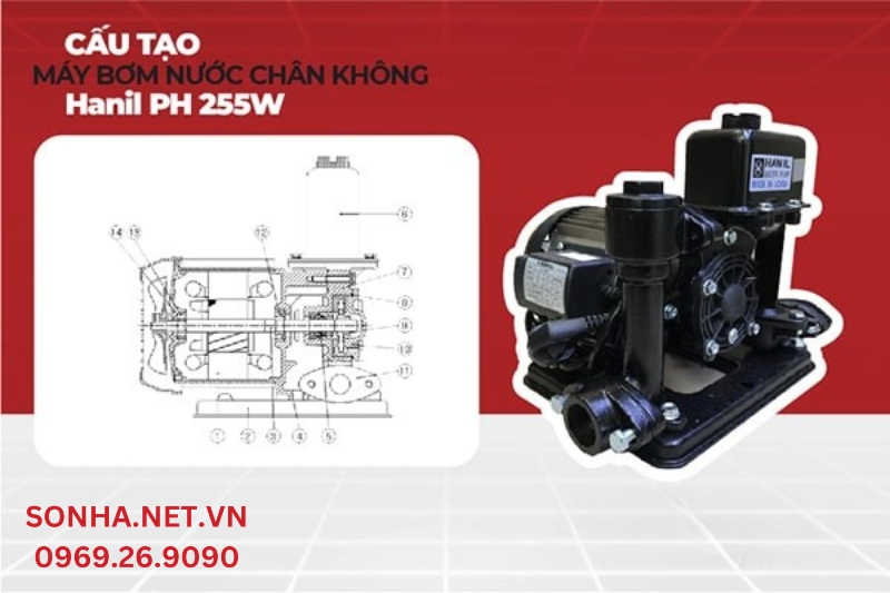 Cấu tạo Hanil PH 255W từ chất liệu cao cấp n&ecirc;n m&aacute;y hoạt động bền bỉ 