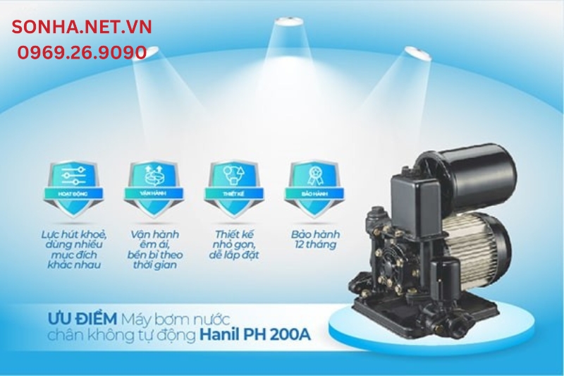 Máy bơm tăng áp Hanil 200W sở hữu 4 ưu điểm vượt trội