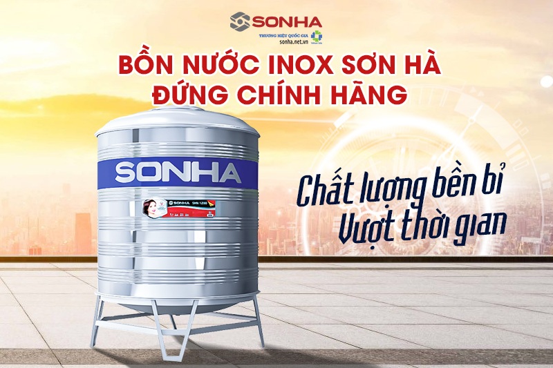 Bồn chứa nước Inox Sơn H&agrave; 2500L (&Phi;1380)