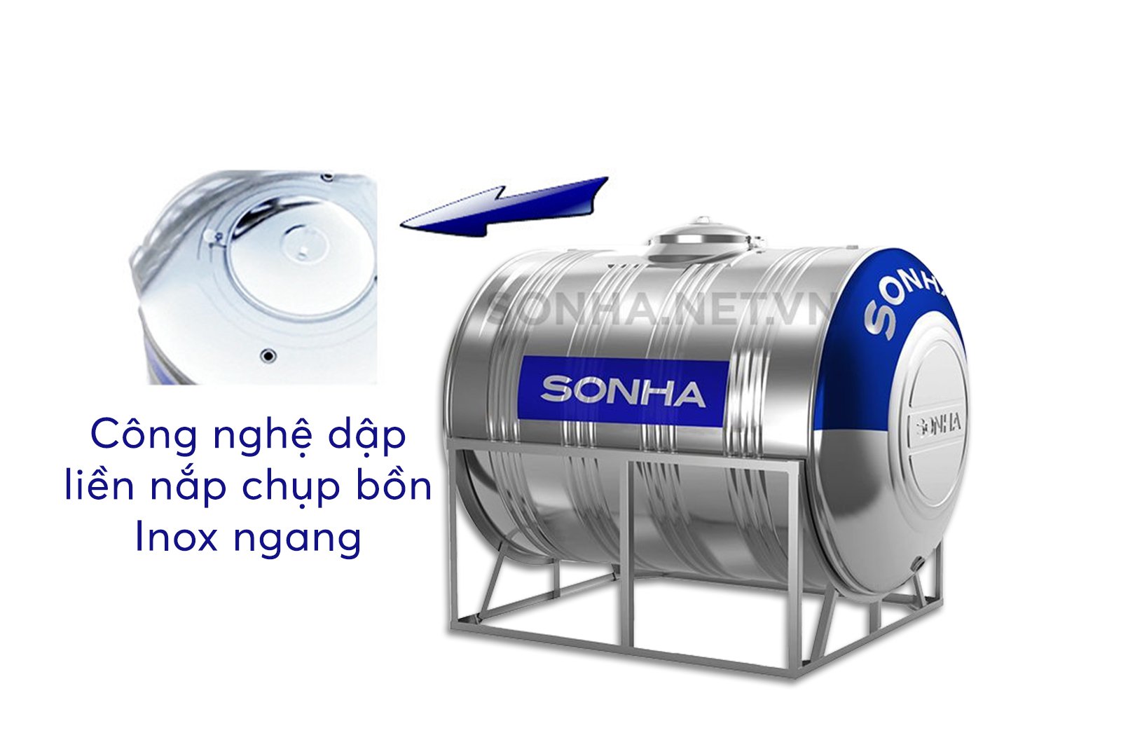 Công nghệ dập liền nắp bồn không bị rò rỉ, tính thẩm mỹ cao