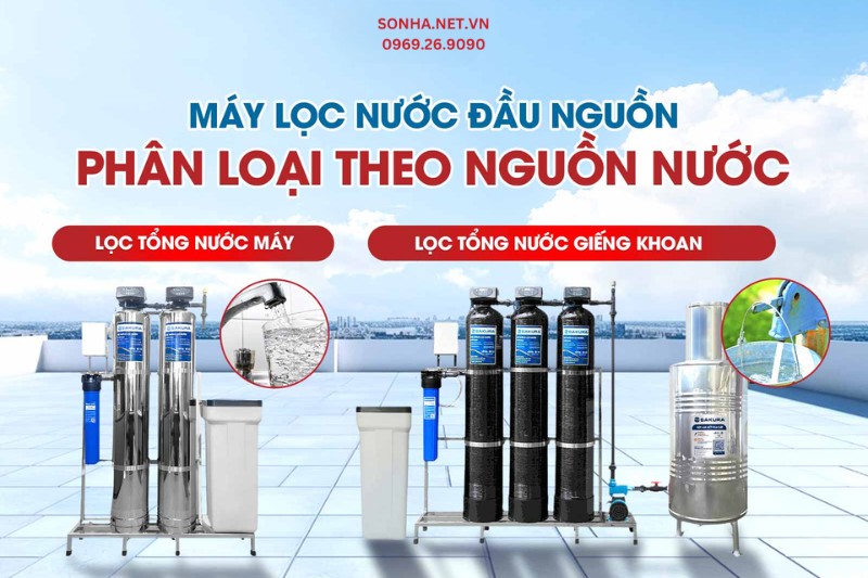 Phân loại bộ lọc tổng đầu nguồn theo nguồn nước đầu vào