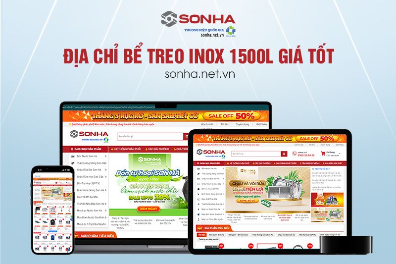 Sonha.net.vn - địa chỉ mua bể treo inox vuông uy tín
