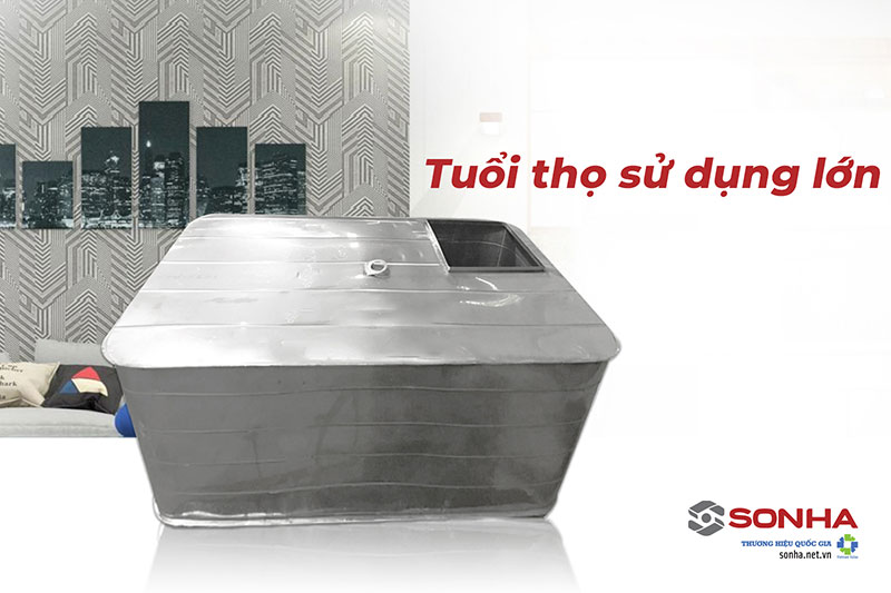 Bể treo inox 2000L giá trị sử dụng lớn