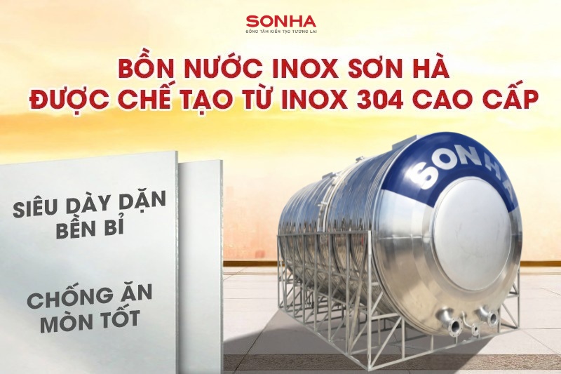 T&eacute;c nước inox c&ocirc;ng nghiệp 10 khối F1420 được sản xuất từ inox SUS304