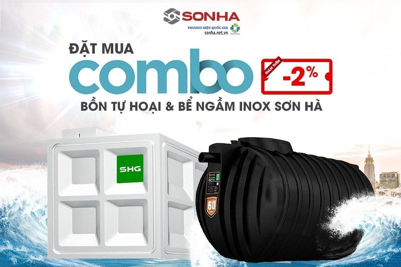 Mua ngay combo bể tự hoại và bồn nước inox