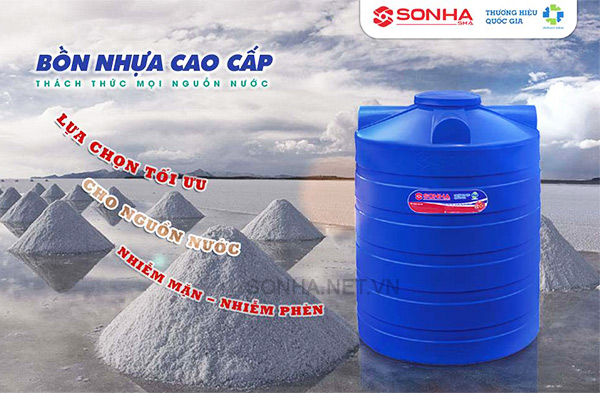 Bồn nước Nhựa Sơn Hà 1500L đứng