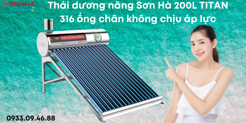 Hình ảnh thái dương năng Titan 316 chịu áp lực 220 L