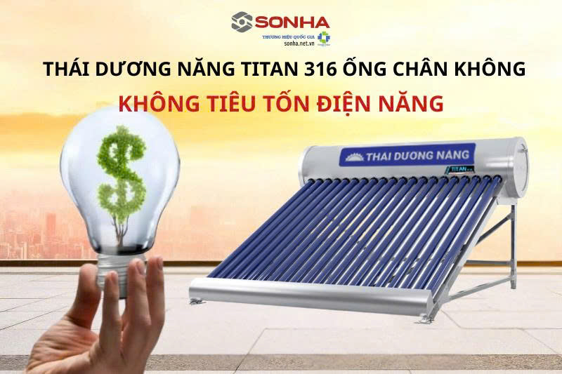 Thái dương năng ống chân không tiết kiệm điện năng tối đa