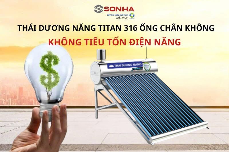 Thái dương năng chân không tiết kiệm điện năng