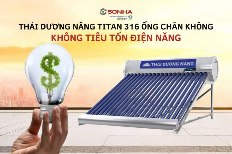 Thái dương năng chân không tiết kiệm điện năng