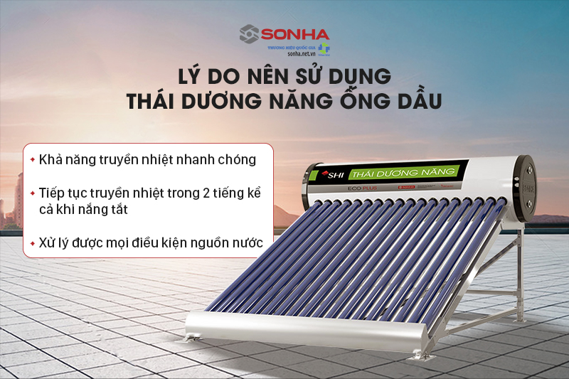 Lý do nên sử dụng thái dương năng ống dầu