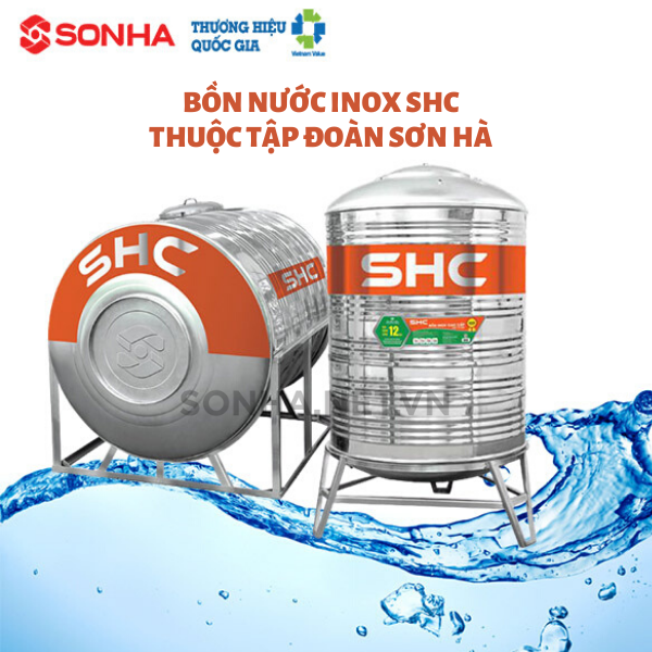 Bồn nước Inox SHC 3000L ngang - SHC3000F1140