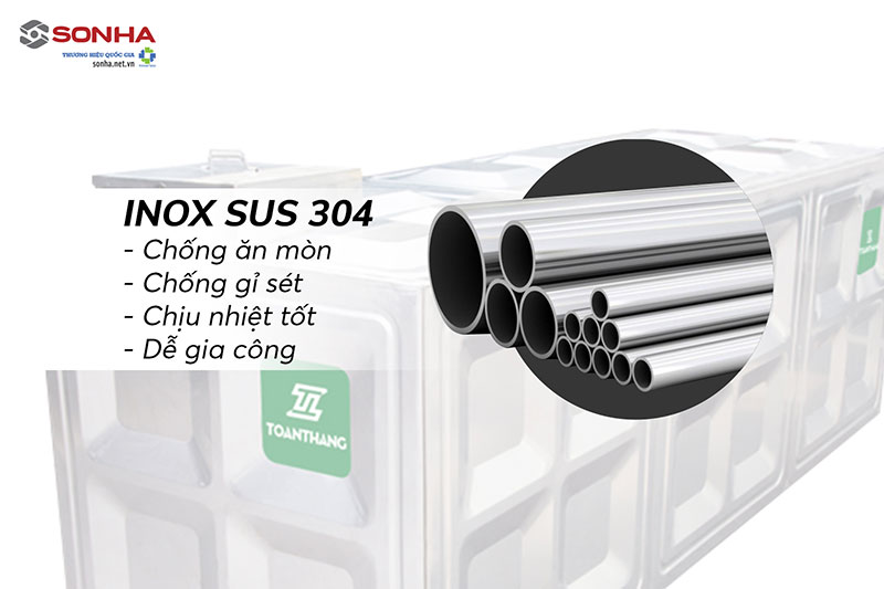 Ưu điểm bể ngầm inox Toàn Thắng 1500L từ inox 304