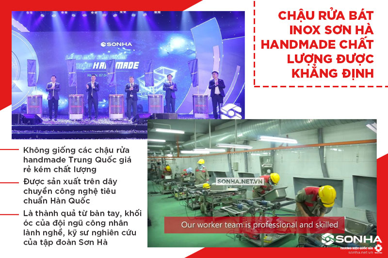 Chậu Handmade Sơn Hà HM.X.2L.82.2.2 công nghệ sản xuất Hàn Quốc