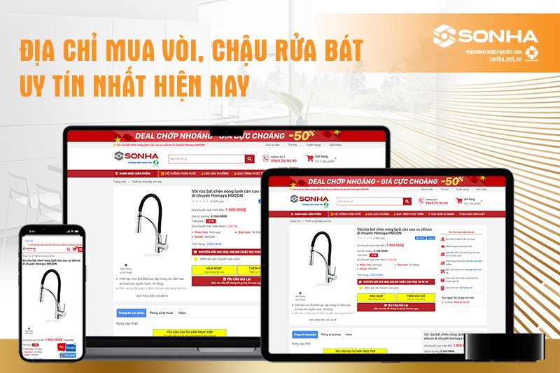 Địa chỉ mua vòi rửa  bát  uy tín