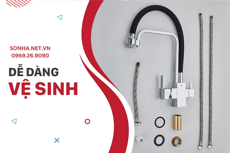 Vòi chậu rửa bát Homaya HM3DN dễ vệ sinh, tiết kiệm thời gian