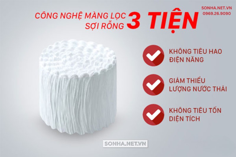 Hệ thống lọc tổng Eurofil với công nghệ màng lọc sợi rỗng 3 tiện