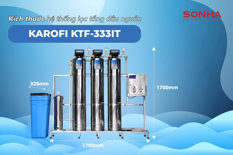 M&aacute;y lọc nước tổng Karofi KTF-333IT thiết kế kh&ocirc;ng tủ tiện lợi trong lắp đặt cho người sử dụng