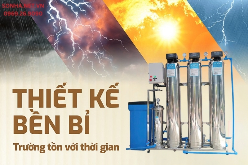 Máy lọc nước tổng Karofi KTF-333IT thiết kế không tủ tiện lợi trong lắp đặt cho người sử dụng