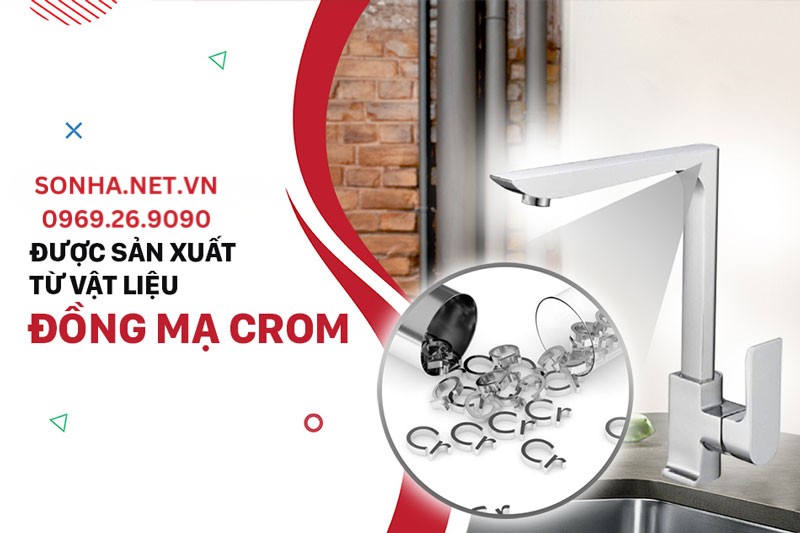 Vòi rửa chén Bancoot BCV 8020 làm từ đồng mạ crom