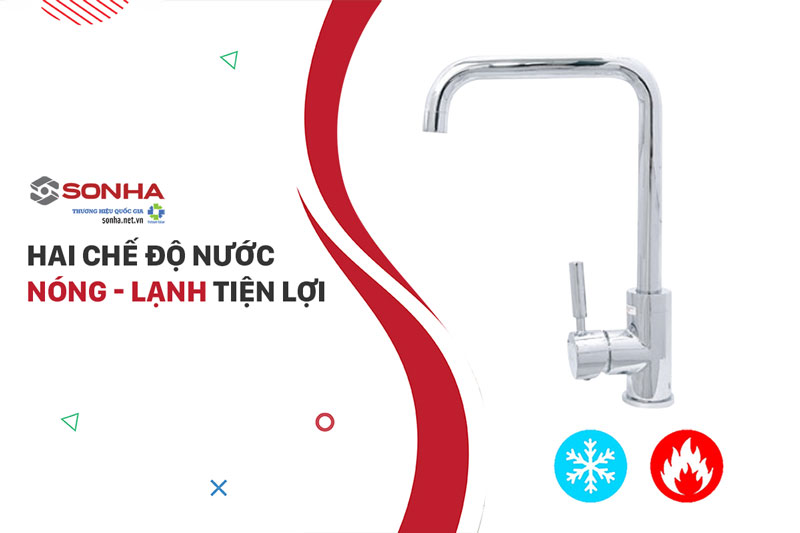 Vòi chậu rửa bát Bancoot BCV 8002 với 2 chế độ nước